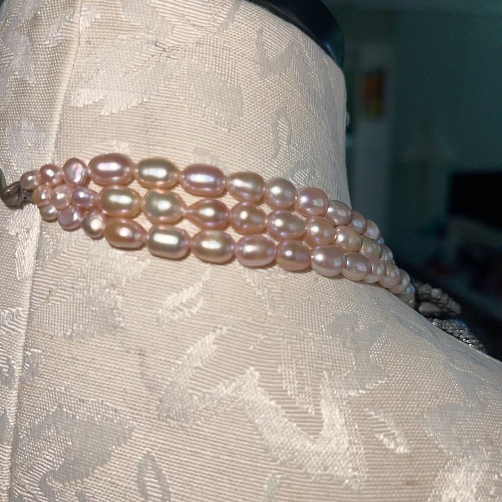 Handmade Vintage Statement Necklace One Of A Kind Freshwater Pearl Jewelry Parts - Picture 13 of 13